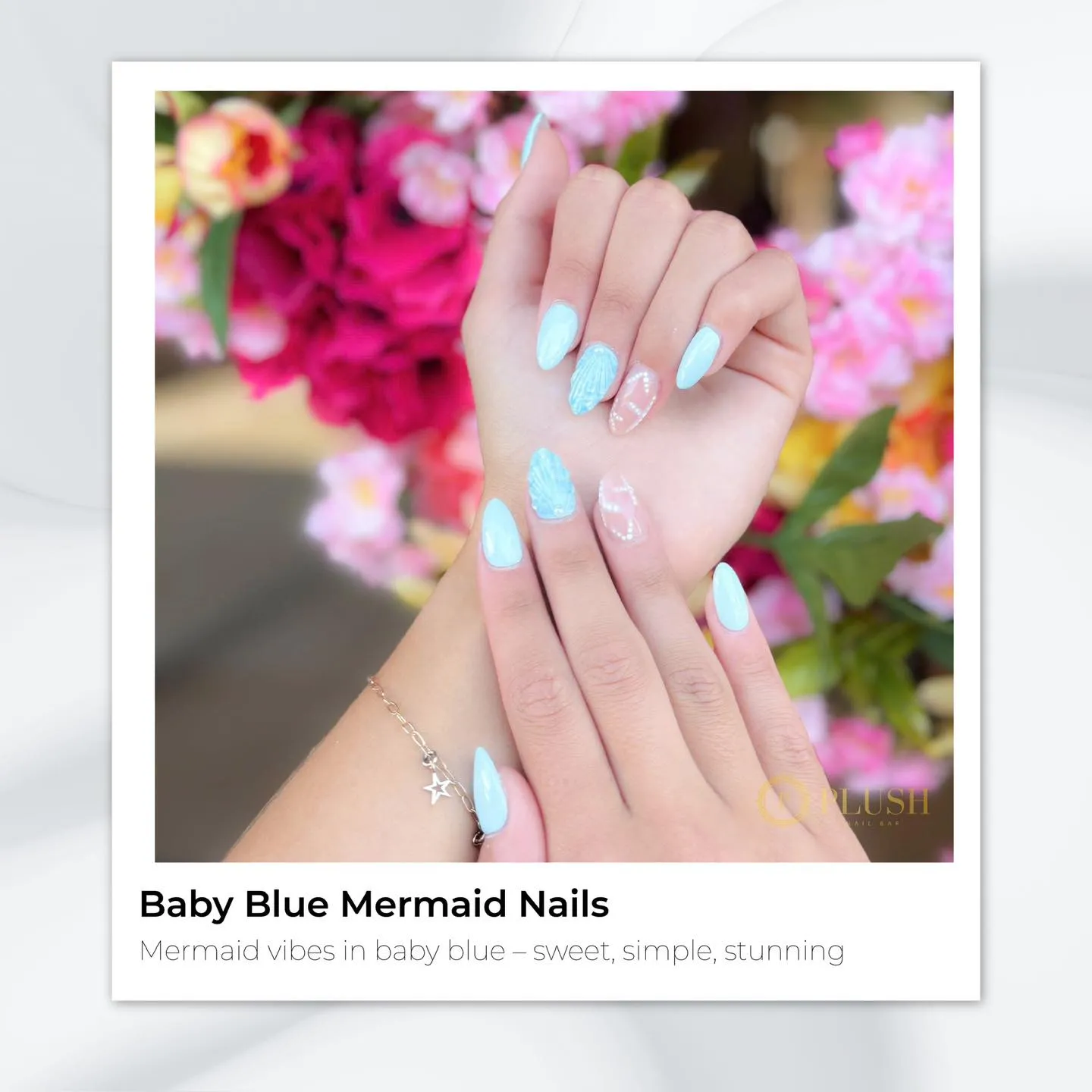 Top 4 Nail Ideas You Must Try in 2025 at Plush Nail Bar 2 Baby Blue Mermaid Nail ideas