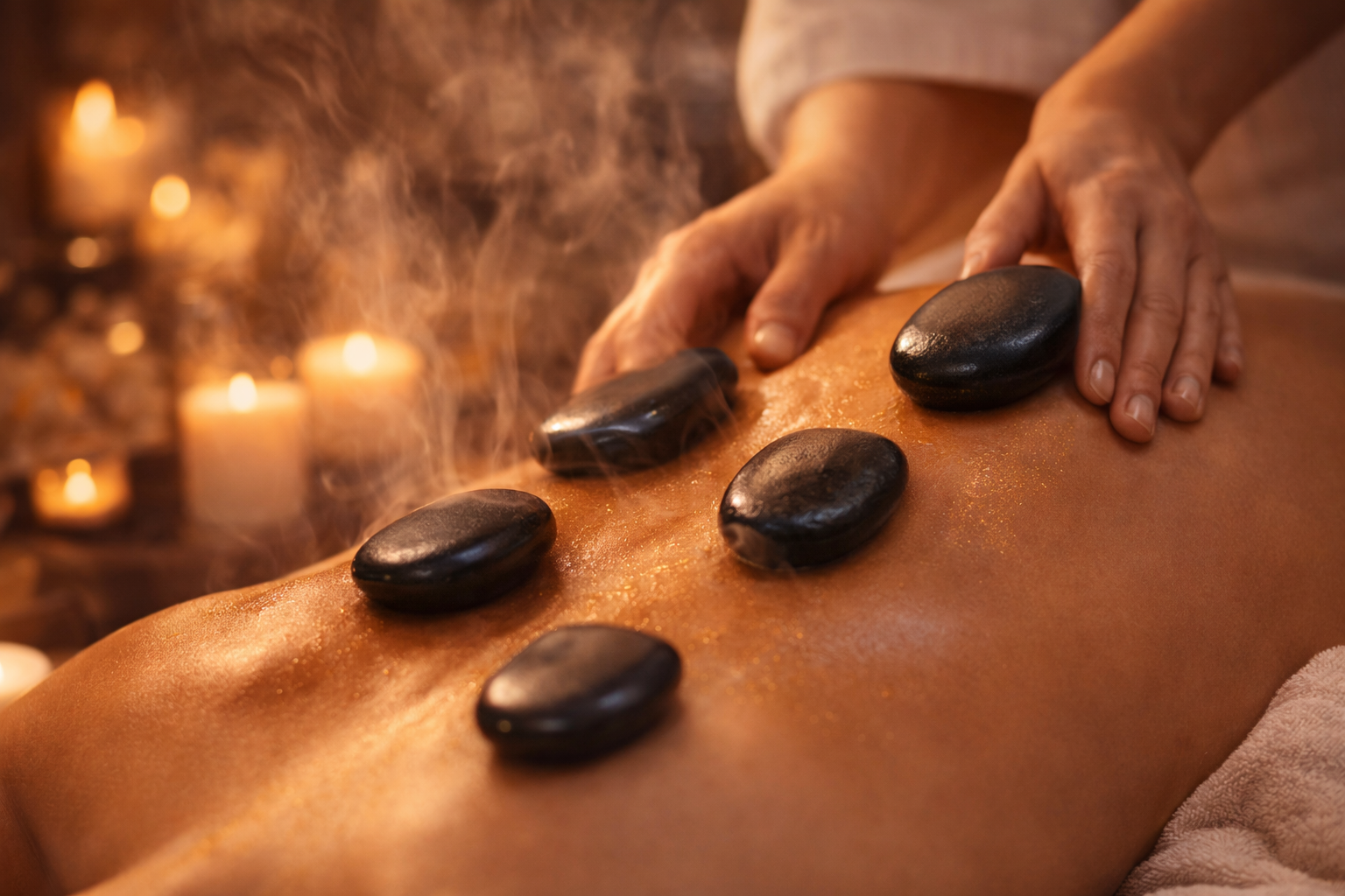 hot stone of Plush Royal Treaement