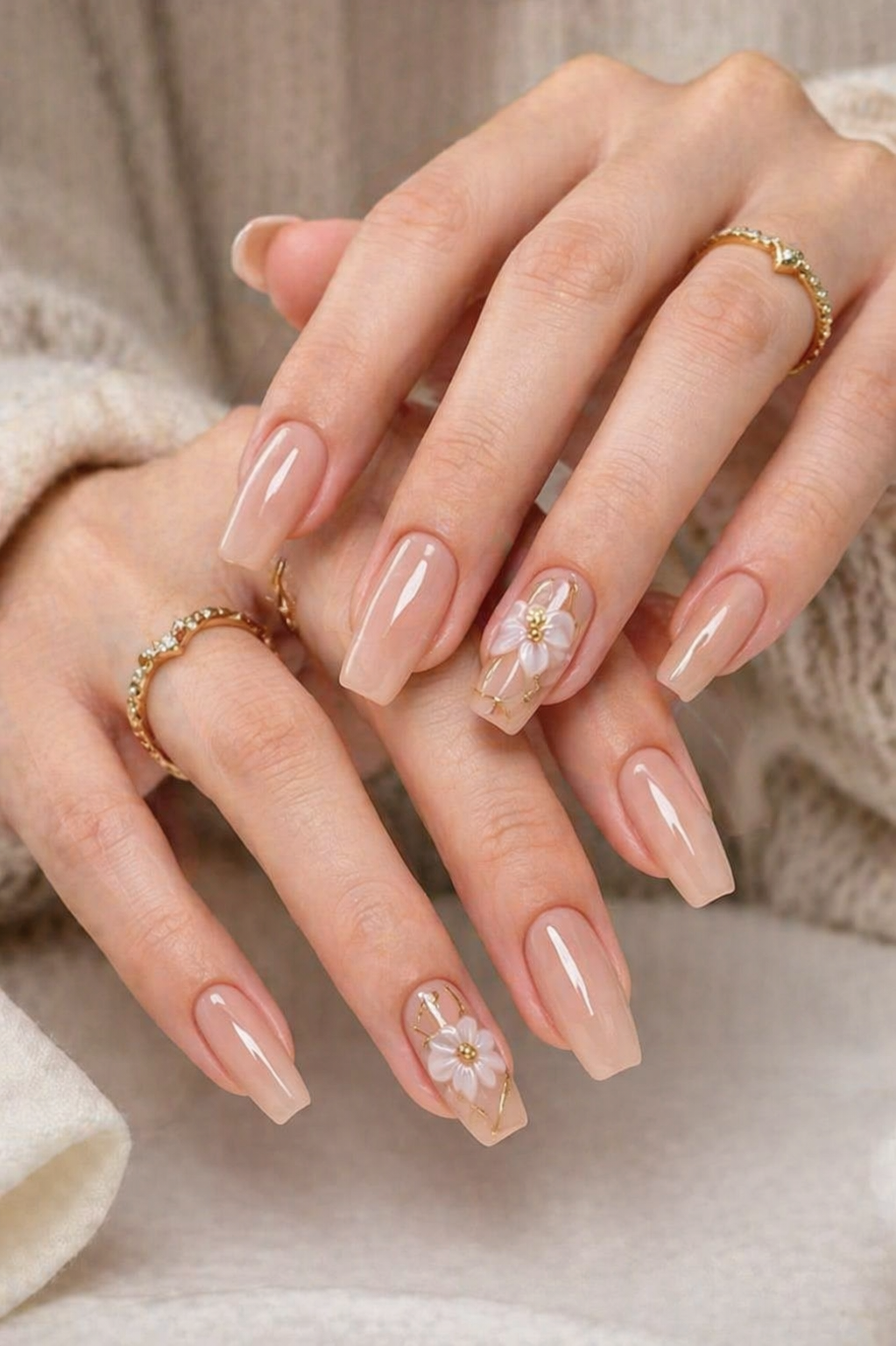 3d floral nail art luxury statement nails