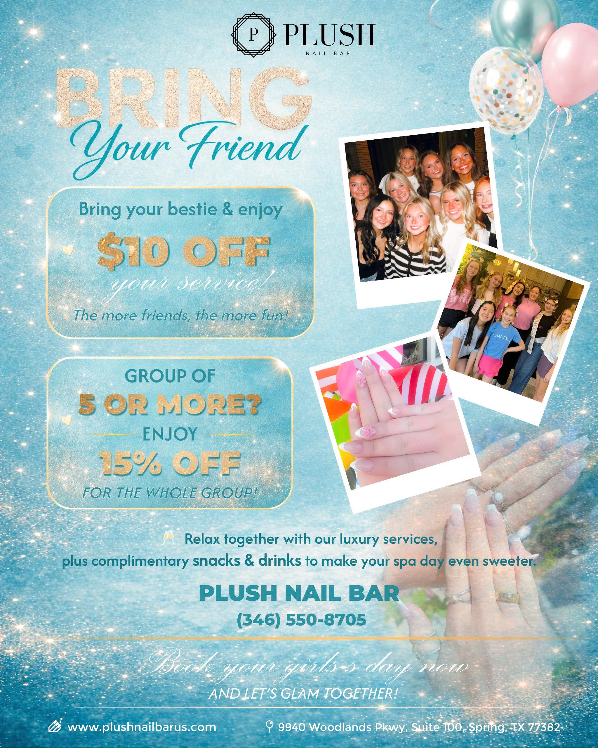 prom nail salon promotions The Woodlands group discount - Prom Nails at The Woodlands