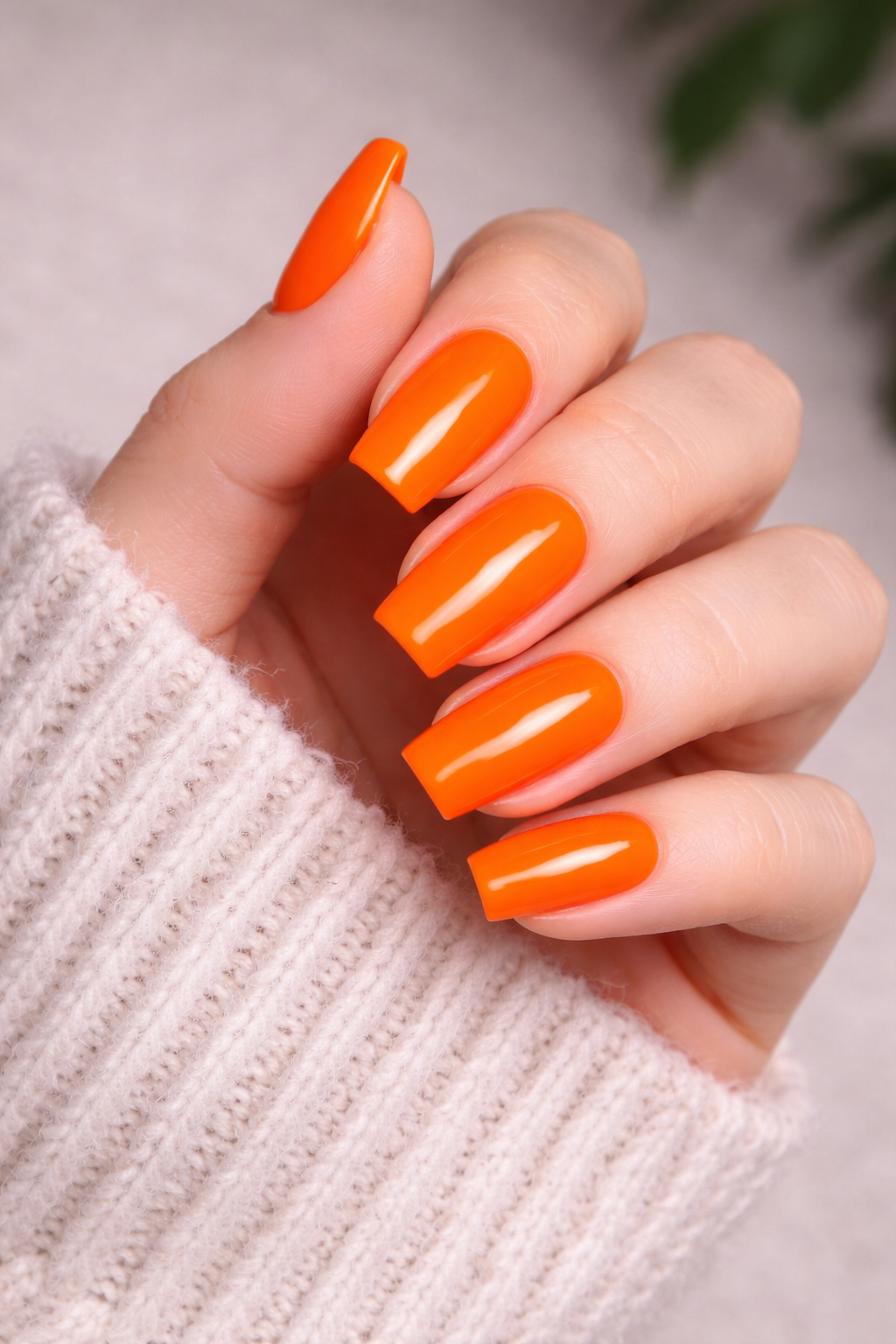sunset orange nails 2026 glossy vacation nail color Houston TX