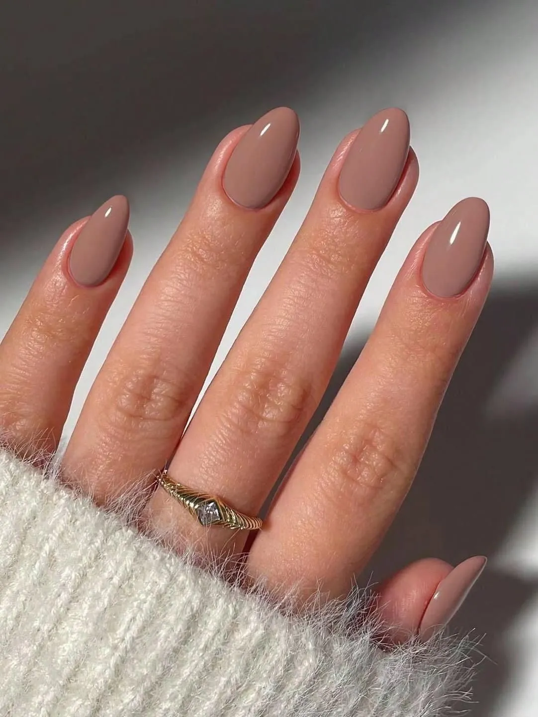 September Nail Ideas: 5 Hottest Nail Trends to Try This Fall 1 Mocha rose fall nails with soft pink and tan tones in a glossy finish, one of the top September nail ideas for 2025