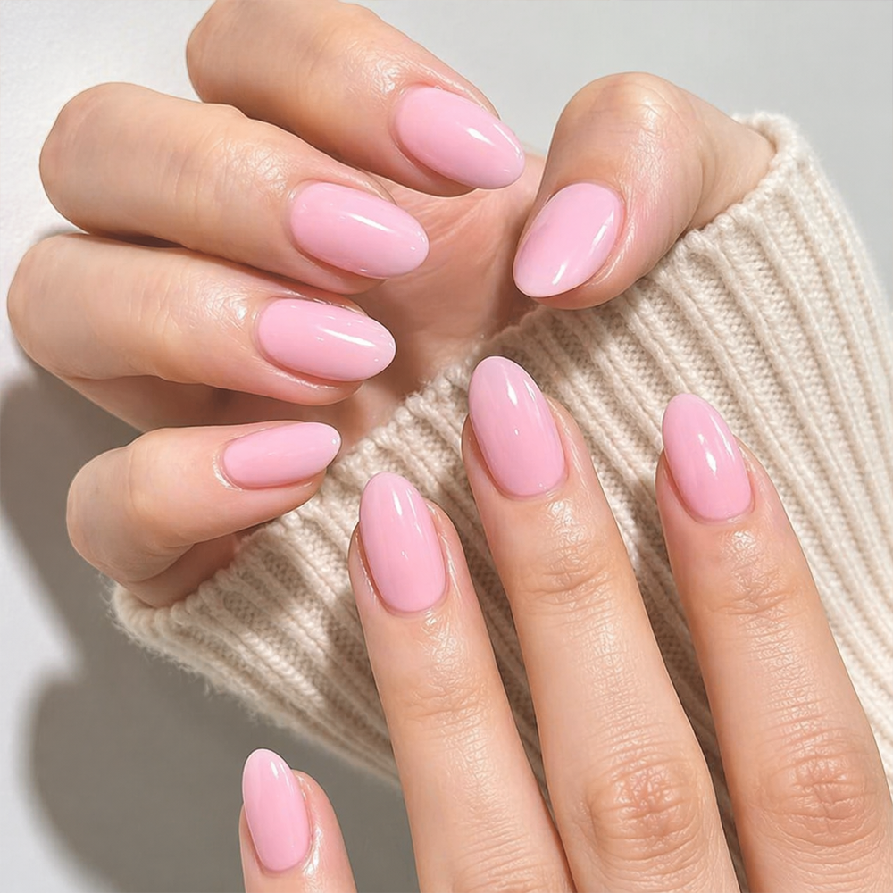 Hot pink summer nails