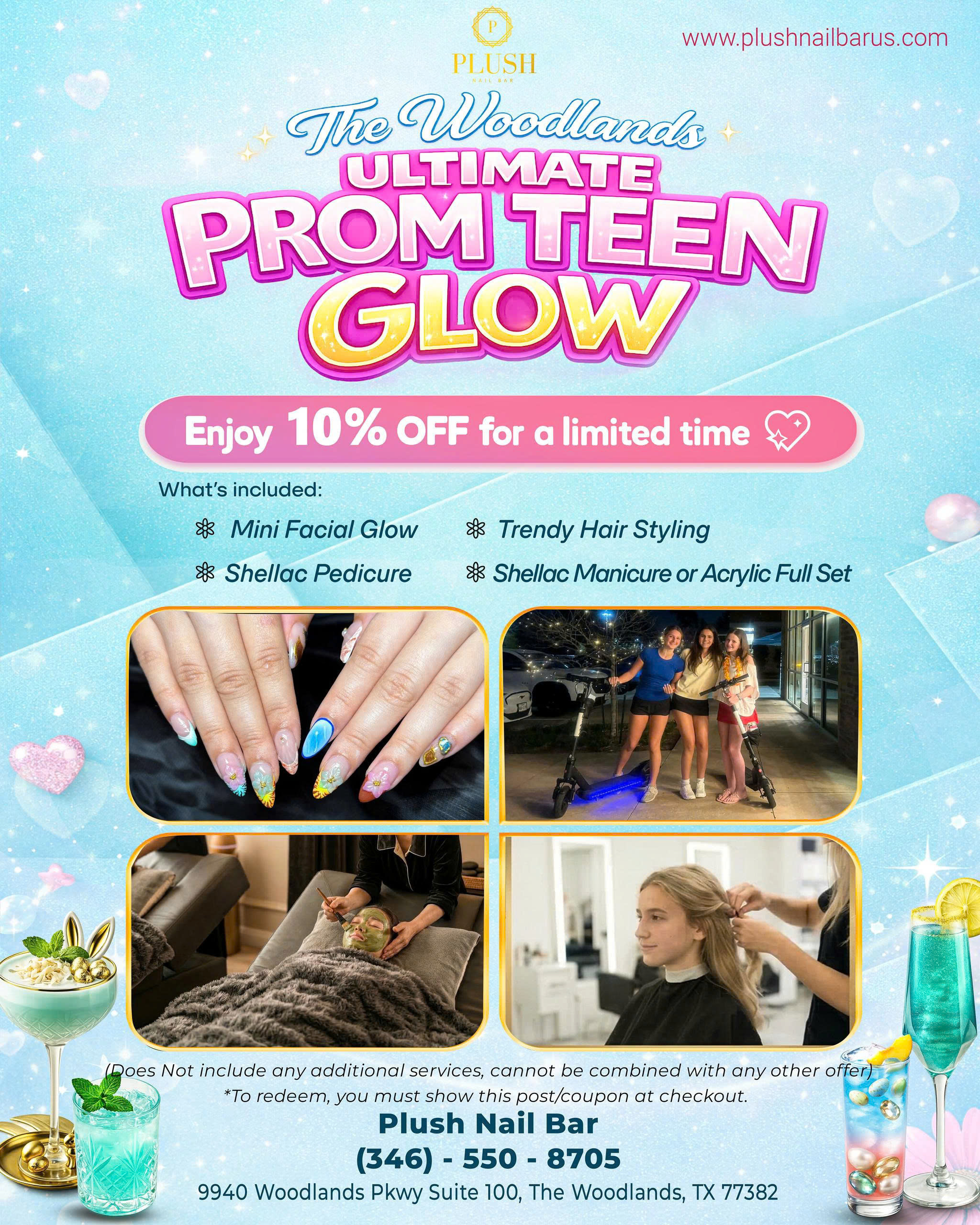 prom nails The Woodlands TX